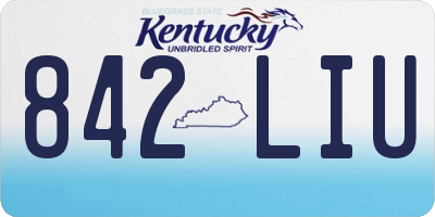 KY license plate 842LIU