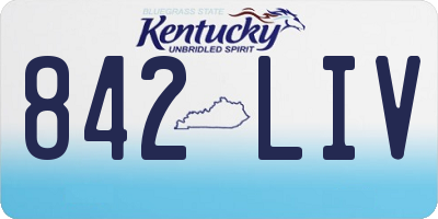 KY license plate 842LIV
