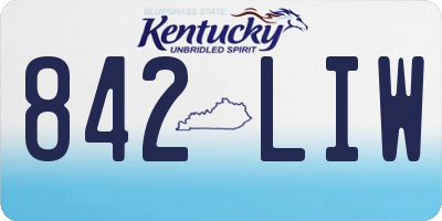 KY license plate 842LIW
