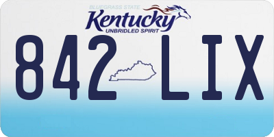 KY license plate 842LIX