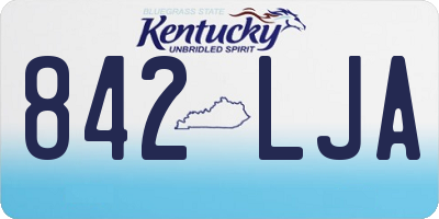 KY license plate 842LJA