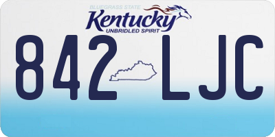 KY license plate 842LJC