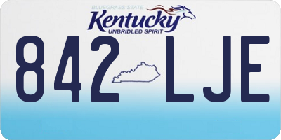 KY license plate 842LJE