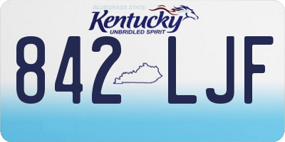 KY license plate 842LJF