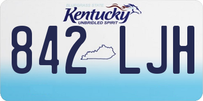 KY license plate 842LJH