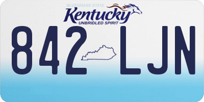 KY license plate 842LJN