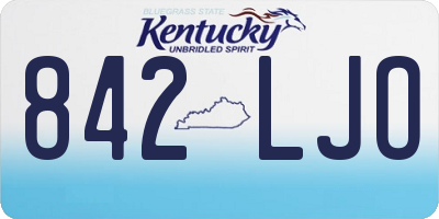 KY license plate 842LJO