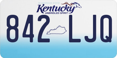 KY license plate 842LJQ