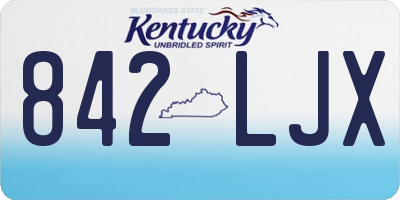 KY license plate 842LJX