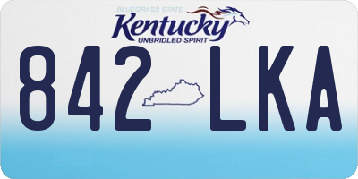 KY license plate 842LKA