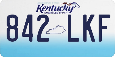 KY license plate 842LKF