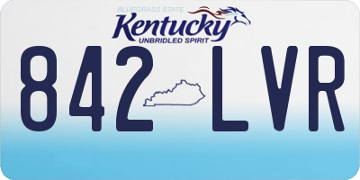 KY license plate 842LVR