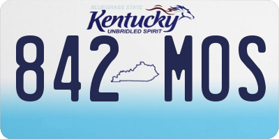 KY license plate 842MOS