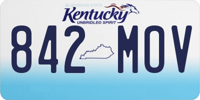 KY license plate 842MOV