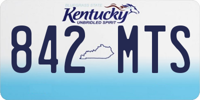 KY license plate 842MTS