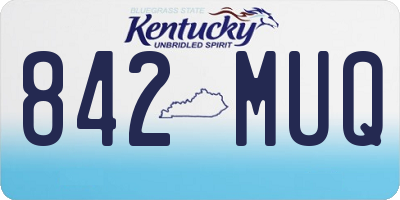 KY license plate 842MUQ
