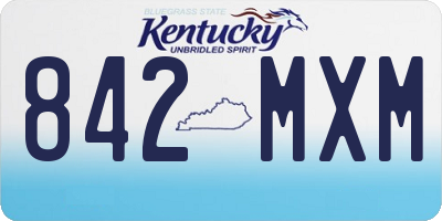 KY license plate 842MXM