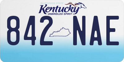 KY license plate 842NAE