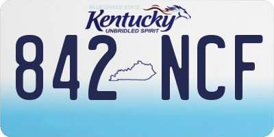 KY license plate 842NCF