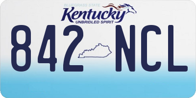 KY license plate 842NCL