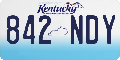 KY license plate 842NDY