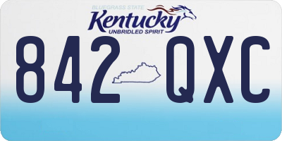 KY license plate 842QXC