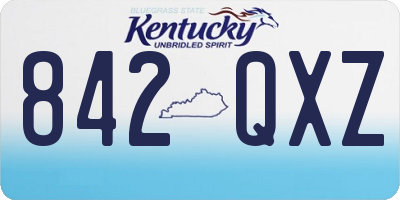 KY license plate 842QXZ