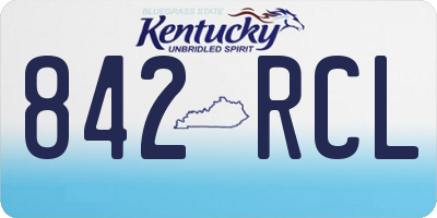 KY license plate 842RCL