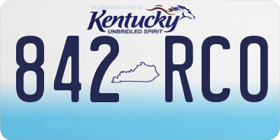 KY license plate 842RCO