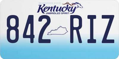 KY license plate 842RIZ