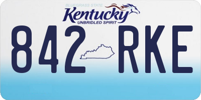 KY license plate 842RKE