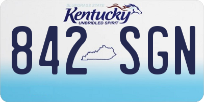 KY license plate 842SGN