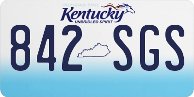 KY license plate 842SGS