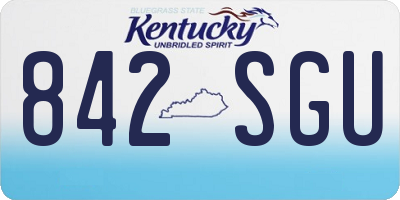 KY license plate 842SGU