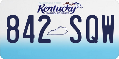 KY license plate 842SQW