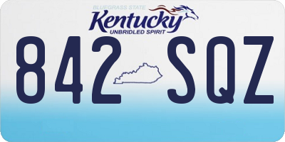 KY license plate 842SQZ