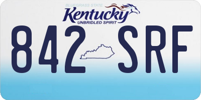 KY license plate 842SRF