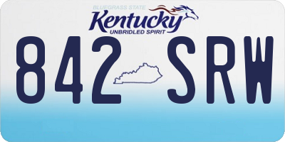 KY license plate 842SRW