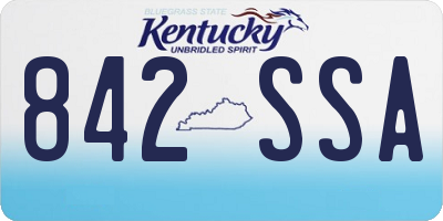 KY license plate 842SSA