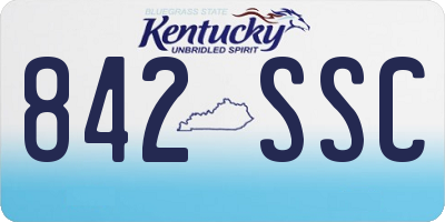 KY license plate 842SSC