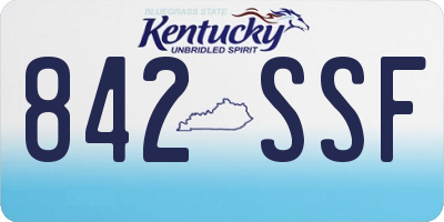 KY license plate 842SSF
