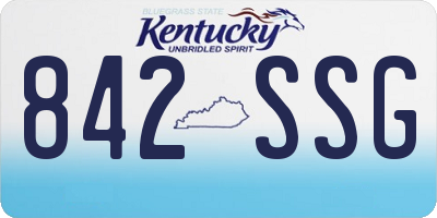KY license plate 842SSG
