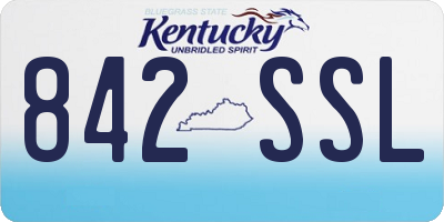 KY license plate 842SSL