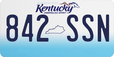 KY license plate 842SSN