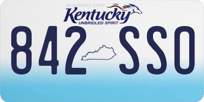KY license plate 842SSO