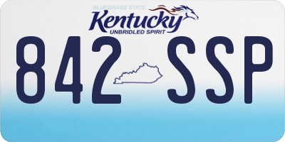 KY license plate 842SSP