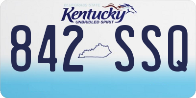KY license plate 842SSQ