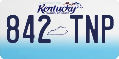 KY license plate 842TNP