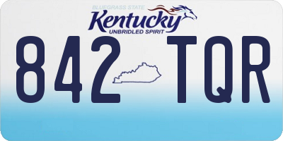 KY license plate 842TQR