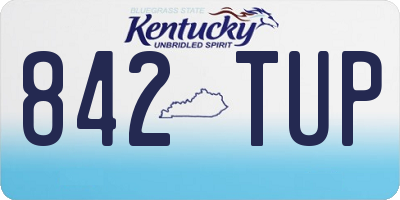 KY license plate 842TUP